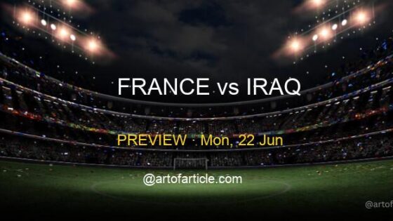 France vs Iraq · TV & Kickoff ET · Group I