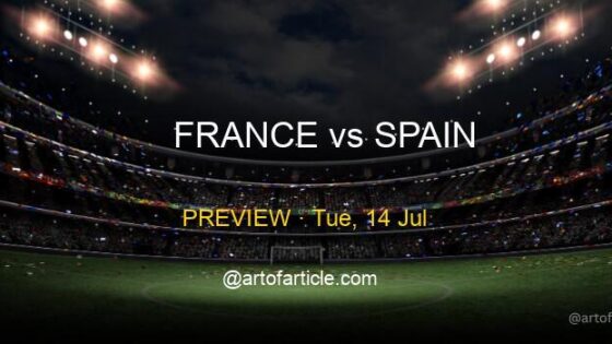France vs Spain · TV & Kickoff ET · Group D